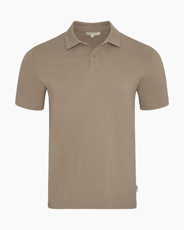 onia Short Sleeve Pique Polo Cashew