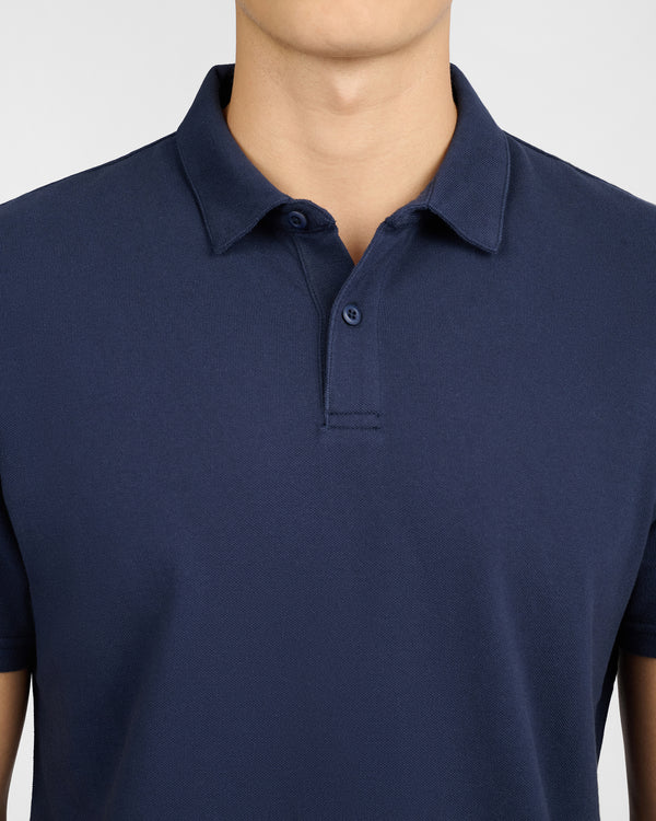 Onia Short Sleeve Pique Polo Midnight