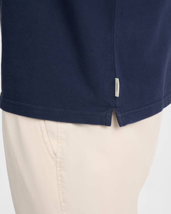 Onia Short Sleeve Pique Polo Midnight