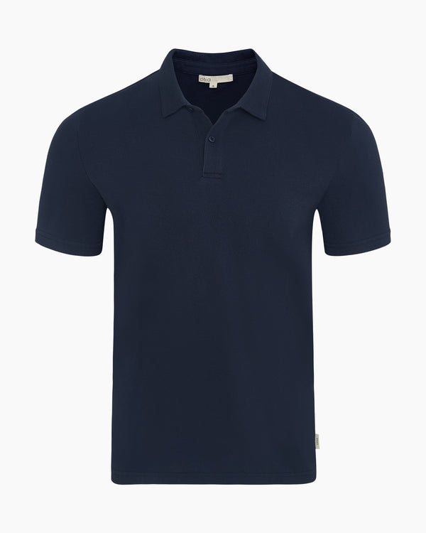 onia Short Sleeve Pique Polo Midnight