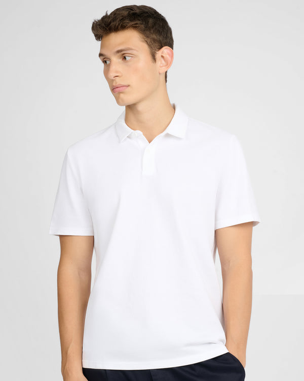 Onia Short Sleeve Pique Polo White