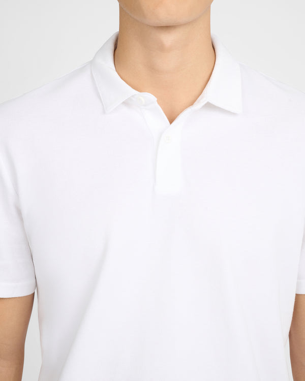Onia Short Sleeve Pique Polo White
