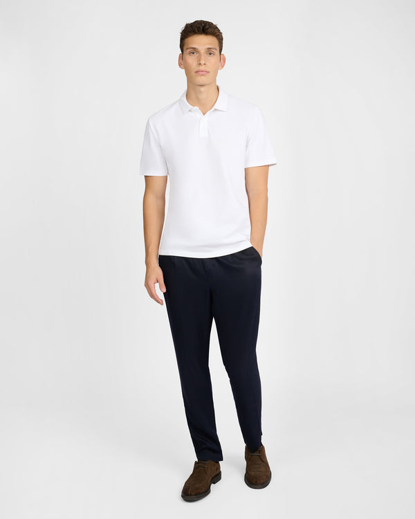 Onia Short Sleeve Pique Polo White