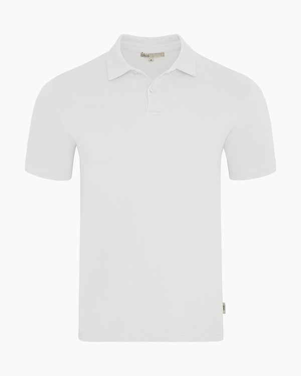 onia Short Sleeve Pique Polo White