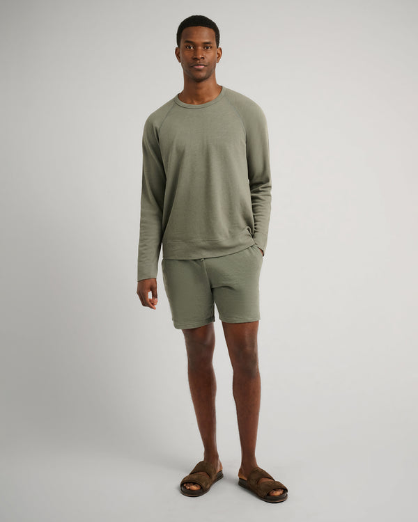 Onia Slub Terry Crewneck Sweater Agave