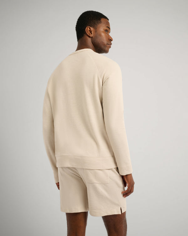 Onia Slub Terry Crewneck Sweater Stone