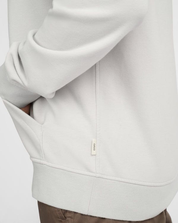 Onia Stretch Terry Pullover Hoodie Lunar Grey