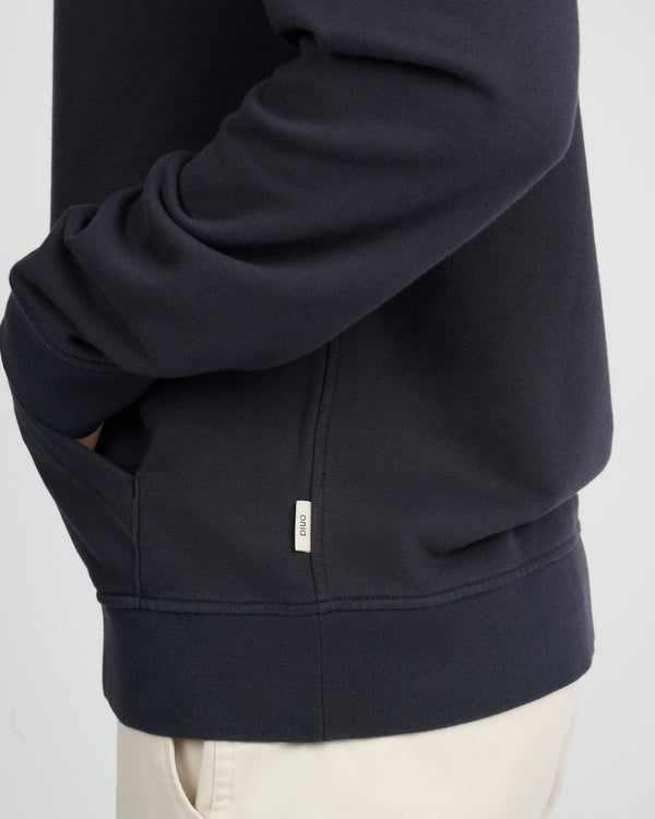 Onia Stretch Terry Pullover Hoodie Midnight