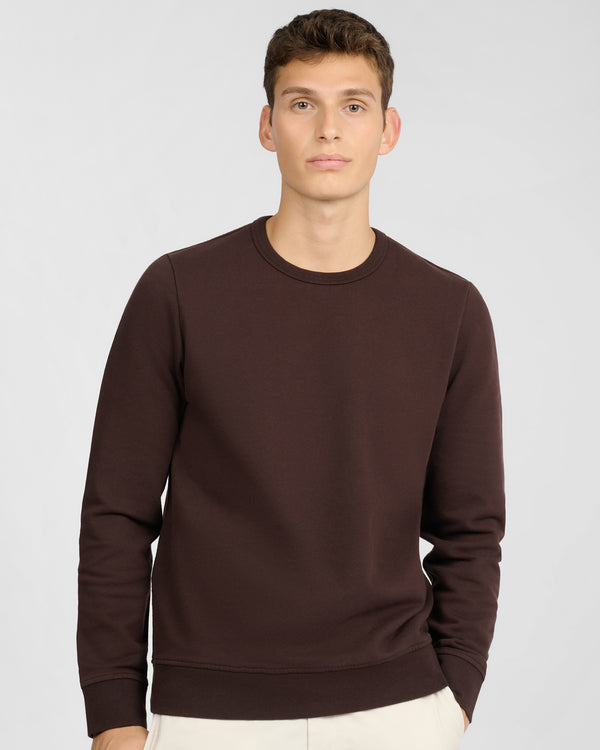 Onia Terry Crewneck Sweater Dark Java