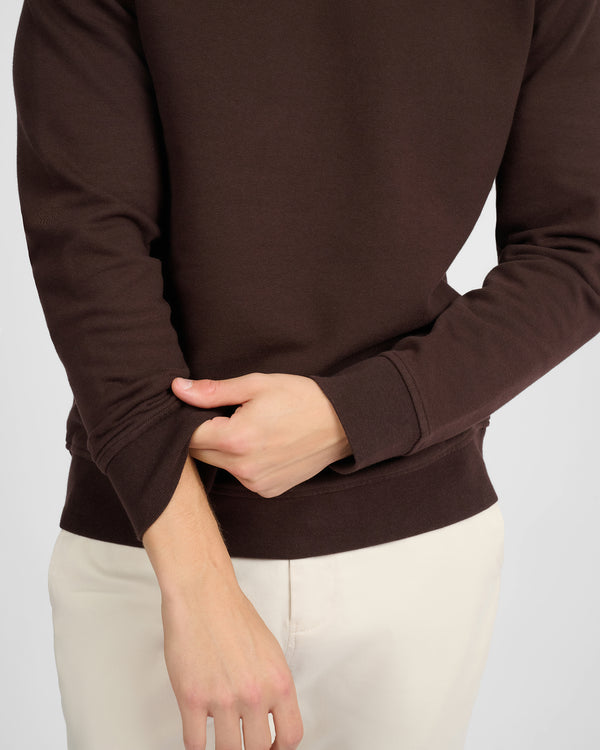 Onia Terry Crewneck Sweater Dark Java