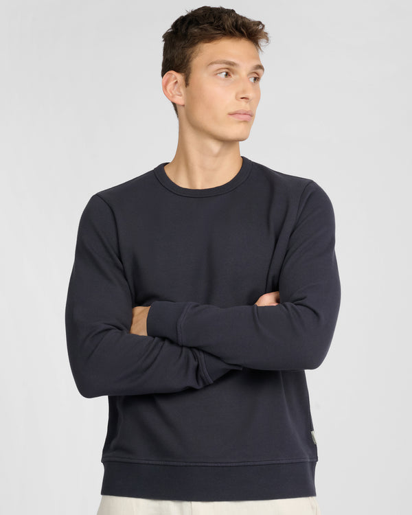 Onia Terry Crewneck Sweater Midnight