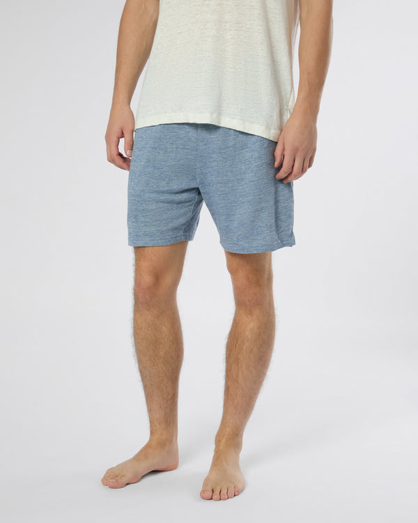 Onia Terry Linen Short 6" Light Blue