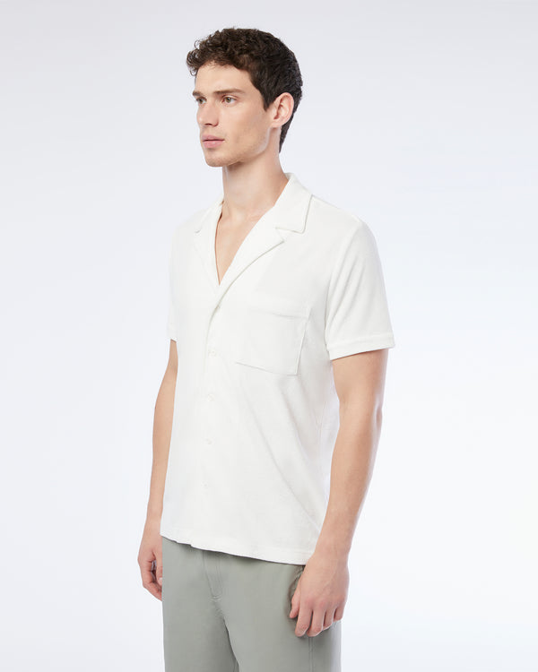 Onia Towel Terry Camp Shirt White