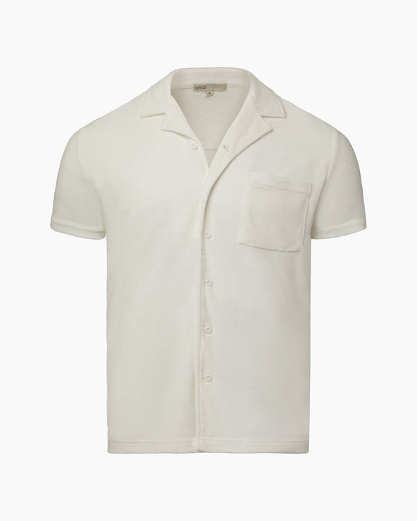 onia Towel Terry Camp Shirt White