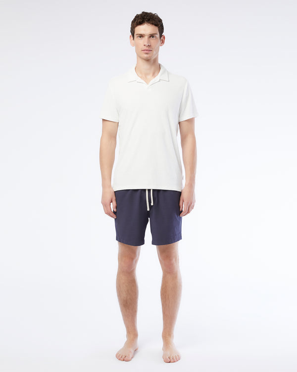 Onia Towel Terry Johnny Collar Polo White