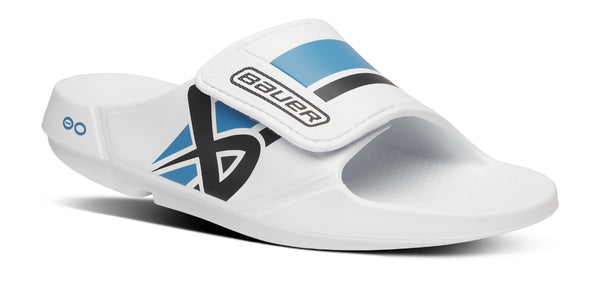 oofos BAUER/OOFOS Men's OOahh Sport Flex Sandal – White