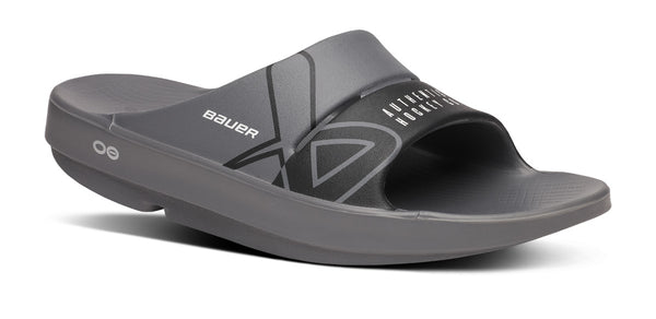 oofos BAUER/OOFOS Men's OOahh Sport Slide Sandal – Slate