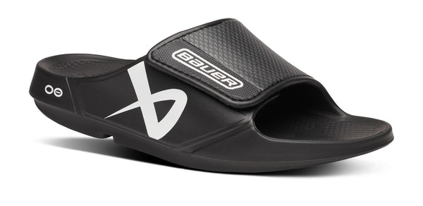 oofos BAUER/OOFOS Women's OOahh Sport Flex Sandal – Black