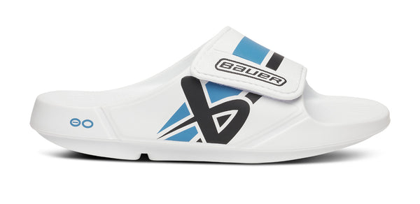 Oofos BAUER/OOFOS Women's OOahh Sport Flex Sandal – White