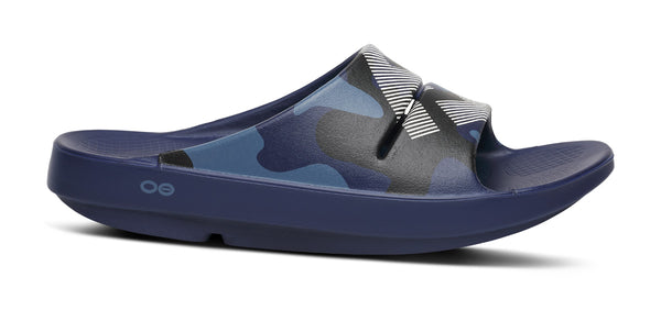 Oofos FJ X OOFOS Men's OOahh Sport Slide Sandal - Navy Camo
