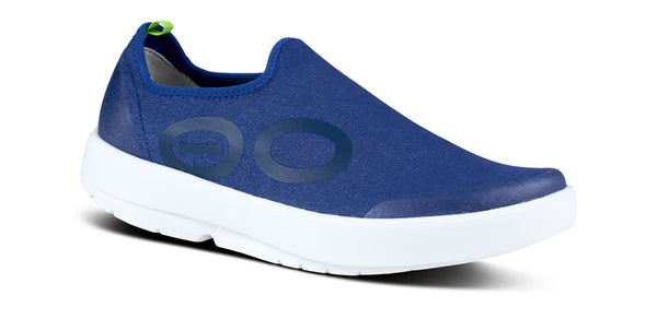 oofos Men's OOmg eeZee Low Shoe - White Navy (FINAL SALE)