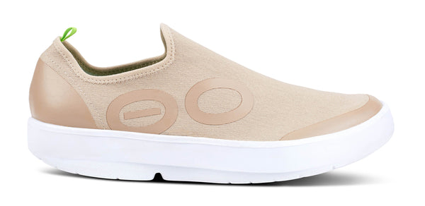 Oofos Men's OOmg EeZee Low Shoe - White Taupe (FINAL SALE)