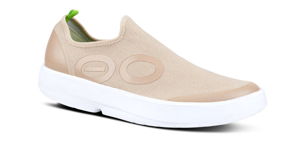 oofos Men's OOmg eeZee Low Shoe - White Taupe (FINAL SALE)