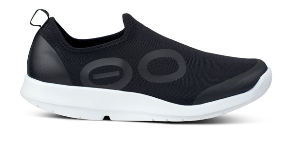 Oofos Men's OOmg Sport Low Shoe - White Black (FINAL SALE)
