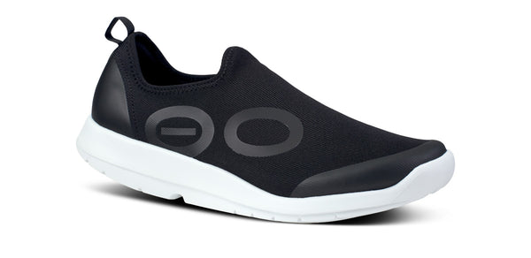 oofos Men's OOmg Sport Low Shoe - White Black (FINAL SALE)