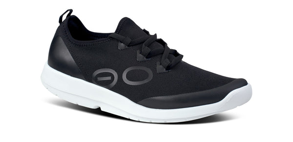 oofos Men's OOmg Sport LS Low Shoe - White Black (FINAL SALE)