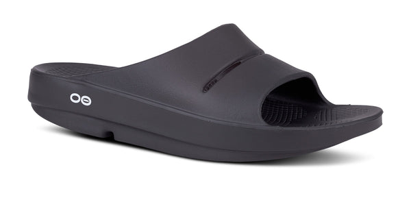 oofos Men's OOahh Slide Sandal - Black