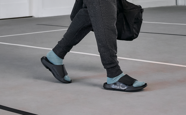 Oofos Men's OOahh Sport Flex Sandal - Matte Black