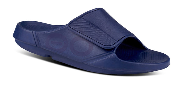 oofos Men's OOahh Sport Flex Sandal - Navy