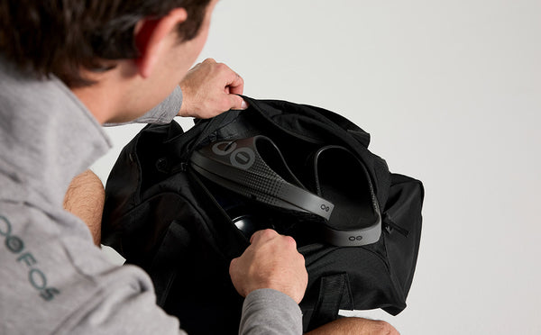 Oofos Men's OOahh Sport Slide Sandal - Black Matrix