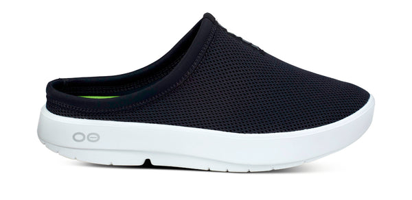 Oofos Men's OOcoozie Sport Mule - White Black