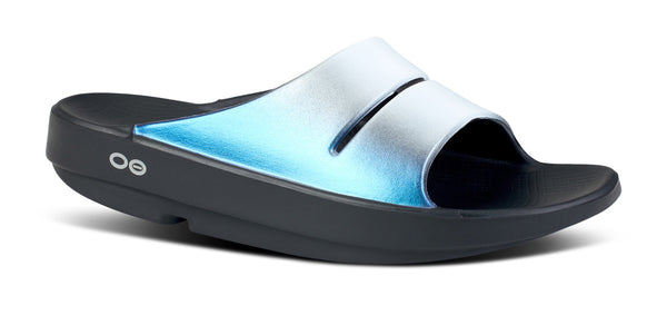 oofos Women's OOahh Luxe Slide Sandal - Frost