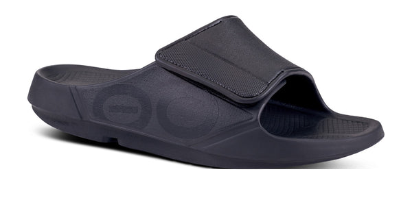 oofos Women's OOahh Sport Flex Sandal - Matte Black