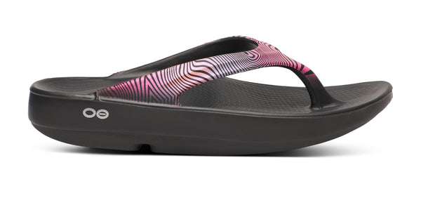 Oofos Women's OOlala Limited Sandal - Disco Zebra
