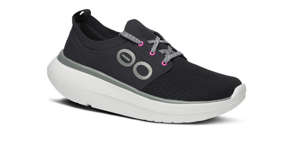oofos Women's OOmy Stride - White Black