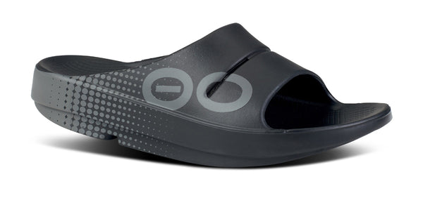oofos Women's OOahh Sport Slide Sandal - Black Matrix
