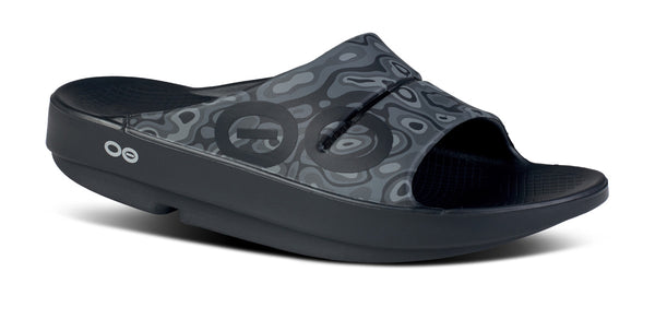 oofos Women's OOahh Sport Slide Sandal - Black Water Camo