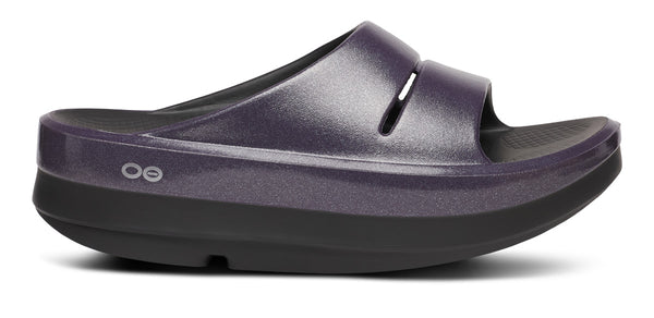 Oofos Women's OOmega OOahh Stacked Sandal - Amethyst Sparkle