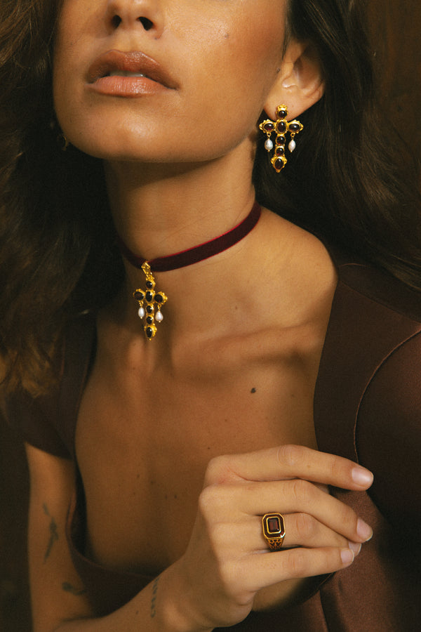 Opuline Alhambra Red Garnet