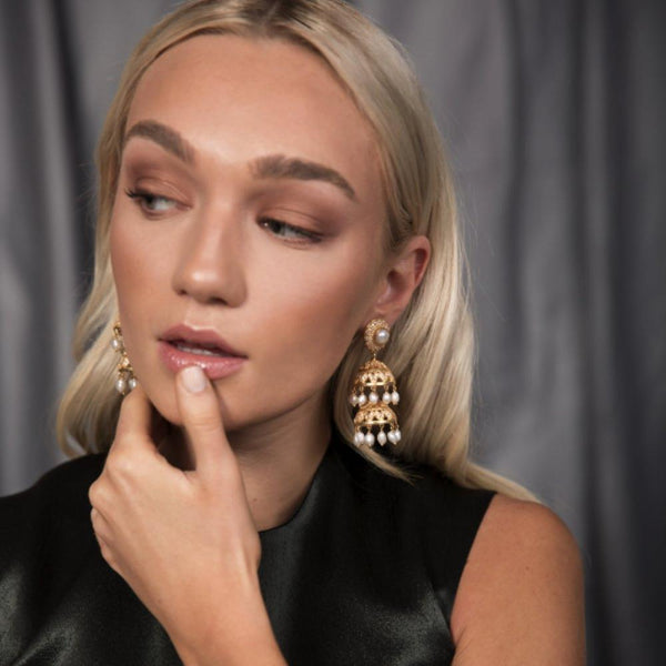 Opuline Bambi Jhumki Gold