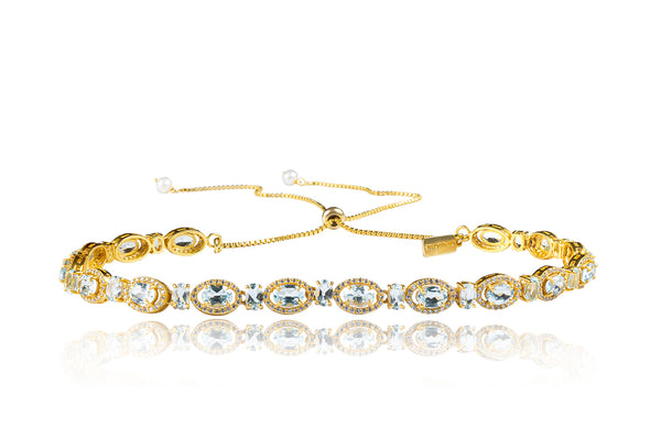 Opuline Lynn Aqua Necklace