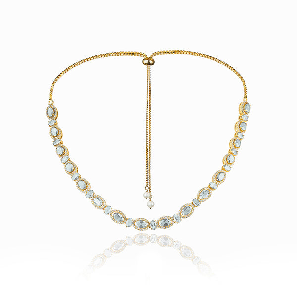 Opuline Lynn Aqua Necklace