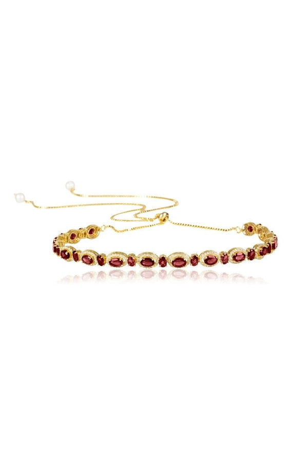 opuline Lynn Red Garnet Choker