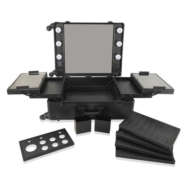 Opv Beauty Black OPV LED Vanity Mirror Case With Legs