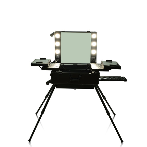 opv beauty Black OPV LED Vanity Mirror Case with Legs