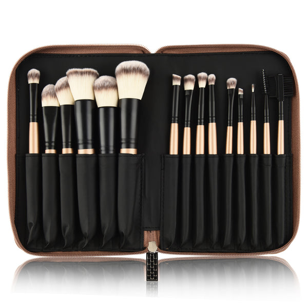 Opv Beauty 15 Pcs Golden Brush Set